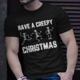 Creepy Christmas Skeleton Costume Snow Xmas T-shirt Gifts for Him