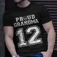 Custom Proud Football Grandma Number 12 Personalized Women Unisex T-Shirt Gifts for Him