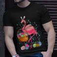 Cute Flamingo Bunny Eggs Happy Easter Egg Basket Hunting Unisex T-Shirt Gifts for Him