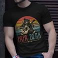 Mens Cute Papa Bear Vintage Fathers Day Retro Dad Guitar T-Shirt Gifts for Him