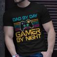 Dad By Day Gamer By Night Video Games Lover Gamer Dad T-Shirt Gifts for Him