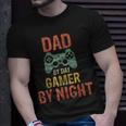 Dad By Day Gamer By Night Video Gamer Dad T-shirt Gifts for Him