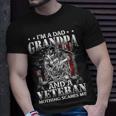 Im A Dad Grandpa And A Veteran Patriot Usa Flag Army Old Man T-Shirt Gifts for Him