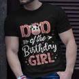 Dad Of The Birthday Girl Cow Farm Birthday Party Daddy Papa Unisex T-Shirt Gifts for Him
