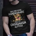 Damen Chihuahua Glitzer T-Shirt, Süßer Welpen Spruch für Hundehalter Geschenke für Ihn