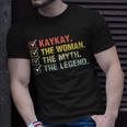 Damen Kaykay T-Shirt: Die Frau, Der Mythos, Die Legende, Retro Vintage Geschenke für Ihn