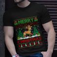 Deer Lover Xmas Tree Lights Ugly Santa Deer Christmas Great Gift Unisex T-Shirt Gifts for Him