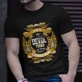 Devol Name Devol Family Name Crest Unisex T-Shirt Gifts for Him