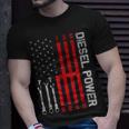 Diesel Mechanic Shifting Gear American Flag Gift Drag Racer Unisex T-Shirt Gifts for Him