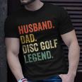 Mens Disc Golf Husband Dad Legend Vintage Frisbee Sport T-Shirt Gifts for Him