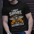 I Dont Snore I Dream Im A Motorcycle Biker Dad T-Shirt Gifts for Him