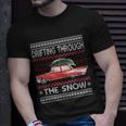 Drifting Through The Snow Ugly Christmas Sweater Unisex T-Shirt Gifts for Him