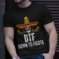 Dtf Down To Fiesta Funny Mexican Skull Cinco De Mayo Unisex T-Shirt Gifts for Him