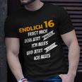 Endlich 16 Lustiges Geburtstags T-Shirt Geschenke für Ihn