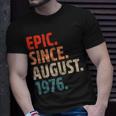 Epic Since August 1976 46 Jahre Alt 46 Geburtstag Vintage T-Shirt Geschenke für Ihn