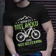 Fahrrad E-Bike Elektrofahrrad Lustig Spruch Motiv Radfahren T-Shirt Geschenke für Ihn