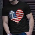 Faith Family Freedom Heart - 4Th Of July Patriotic Flag Unisex T-Shirt Gifts for Him