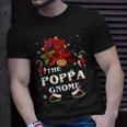 Family Xmas Pajama Poppa Gnome Buffalo Plaid Matching Unisex T-Shirt Gifts for Him
