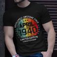 Fantastisch Seit April 1940 Männer Frauen Geburtstag T-Shirt Geschenke für Ihn