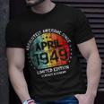 Fantastisch Seit April 1949 Männer Frauen Geburtstag T-Shirt Geschenke für Ihn