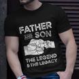 Father And Son The Legend And The Legacy Fist Bump Matching Unisex T-Shirt Gifts for Him Father And Son The Legend And The Legacy Fist Bump Matching Unisex T-Shirt Gifts for Him
