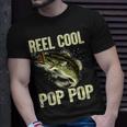 Fathers Day Reel Cool Pop Pop Fishing Fathers Dad T-shirt Gifts for Him