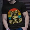 Fathers Day Vintage Best Cat Dad Ever Retro Gift For Cat Unisex T-Shirt Gifts for Him