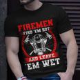 Firefighter Firemen Find Em Hot Fire Rescue Fire Fighter T-Shirt Gifts for Him