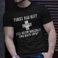First Aid Kit Whiskey And Duct Tape Dad Joke Vintage T-Shirt Gifts for Him