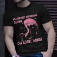 Flamingo Pink Bird Wine Drinking Gift For Womens Unisex T-Shirt Gifts for Him