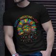 Floral Autism Awareness Sunflower Autism Mom & Dad Sister Unisex T-Shirt Gifts for Him