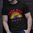 Free Dad Hugs Free Dad Hugs Rainbow Gay Pride T-Shirt Gifts for Him
