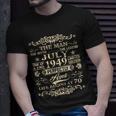 Funny 70Th Birthday Gift The Man Myth Legend July 1949 Unisex T-Shirt Gifts for Him
