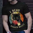 Funny Cat I Read Banned Books Bookworms Loves Reading Books Unisex T-Shirt Gifts for Him