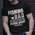 Funny Fishing Dad Father Kid Matching Fathers Day Gift Unisex T-Shirt Gifts for Him