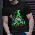 Funny Gnome Pot Leaf 420 Marijuana Weed St Patricks Day Unisex T-Shirt Gifts for Him