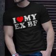 Funny I Heart My Ex Bf I Love My Ex Boyfriend Unisex T-Shirt Gifts for Him