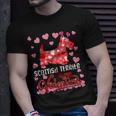 Funny Scottish Terrier Is My Valentine Dog Lover Dad Mom Unisex T-Shirt Gifts for Him