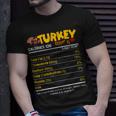 Funny Turkey Nutrition Ingredients Thanksgiving Holiday Gift Unisex T-Shirt Gifts for Him