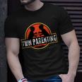 Funny Twin Dad Fathers Day Gift ParentingShirt For Men Unisex T-Shirt Gifts for Him
