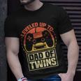 Gamer Dad Fathers Day Leveled Up To Dad Of Twins Vintage T-Shirt Gifts for Him