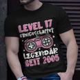Gamer Girl Level 17 T-Shirt, Zockerin 2005 Geburtstags-Outfit Geschenke für Ihn