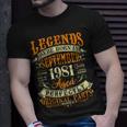Geschenk Zum 41 Geburtstag Legenden Geboren Im September 1981 T-Shirt Geschenke für Ihn