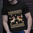 Gingerbread Santa Deer Cookies Funny Ugly Christmas Reindeer Gift Unisex T-Shirt Gifts for Him