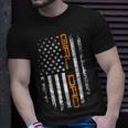 Girl Dad Vintage American Flag Fathers Day Gift For Mens Unisex T-Shirt Gifts for Him