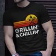 Grilling And Chilling Smoke Meat Bbq Home Cook Dad Men T-Shirt Gifts for Him