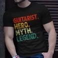 Guitarist Hero Myth Legend Vintage Gitarrenspieler T-Shirt Geschenke für Ihn