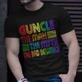 Guncle The Man Myth Bad Influence Gay Uncle Godfather Gift For Mens Unisex T-Shirt Gifts for Him