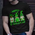 Happy St Patricks Day Three Gnomes Squad Holding Shamrock T-Shirt Gifts for Him