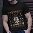 Harlequin Great Dane Dog Reindeer Ugly Christmas Sweater Great Gift Unisex T-Shirt Gifts for Him